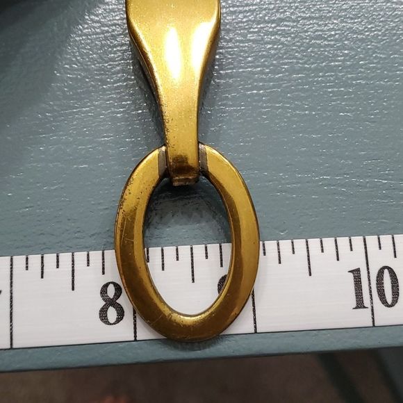 Women's brown belt by Express. Brass buckle. MEDIUM TO SMALL, adjustable. - Picture 5 of 9